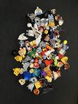 En samling av Lego minifigur delar