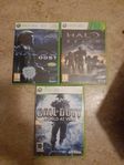 3 st xbox 360 spel Halo & call of duty