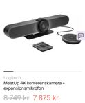  Logitech  MeetUp 4K konferenskamera + expansionsmikrofon