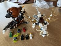 Två Lego Ninjago set drake och båt