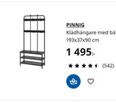 Pinnig klädhängare ikea, bra pris