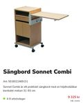 Sängbord / nattduksbord Sonnet Combi