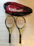 Tennisrack Wilson 2 styck inkl väska