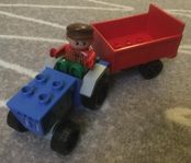 Charmig DUPLO traktor med vagn och bonde. Lego