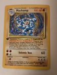 First Edition Machamp – Pokémonkort från Base Set!