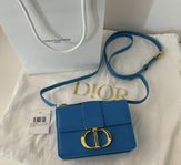 CHRISTIAN DIOR MICRO 30 MONTAIGNE / BLÅ LÄDER - HELT NY!