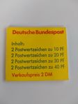 Häfte frimärken Deutsche Bundespost