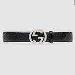 GUCCI SIGNATURE LEATHER BELT