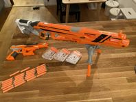 NERF sniper-gevär och pistol