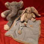 BABY GOSEDJUR SNUTTEFILT KANIN ELEFANT