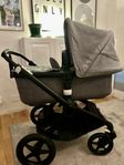 Bugaboo Fox 2, black/grey Melanie sitt och liggdel