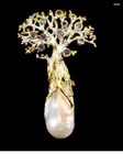 Magic retro still brooch The life tre baroque pearl