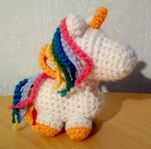 Handgjord amigurumi enhörning, Obs! Prydnad! Ej leksak