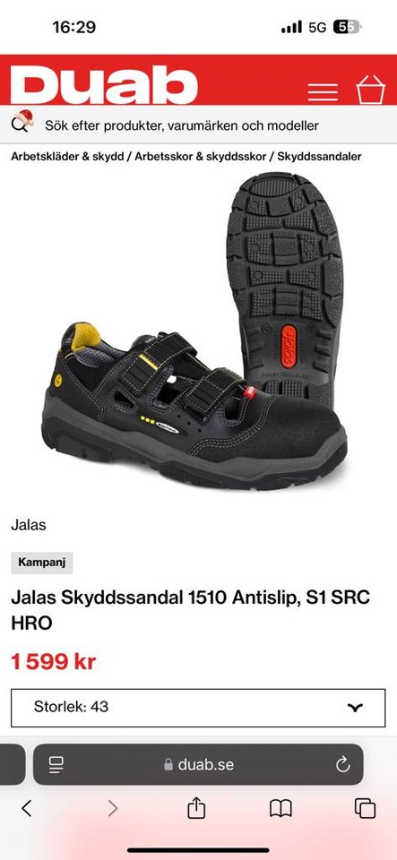 Jalas 1510 Antislip skyddssan...