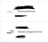 Sängstomme med skummadras