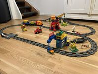 Extra stort tågset batteridriven, Lego Duplo + extra rails