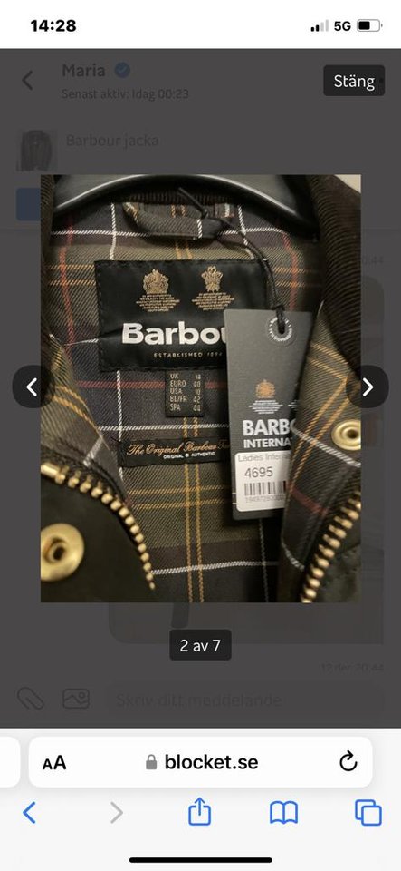 Helt ny Barbour international...