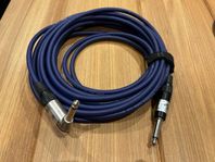 Vinklad Instrumentkabel High Pro - Tele (5 meter) Blå