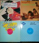 Paket vinylskivor 7 maxi och 1 LP Disco/Pop