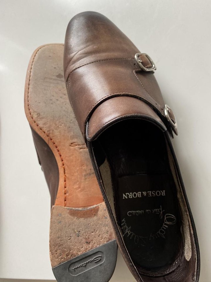 santoni monk strap loafers