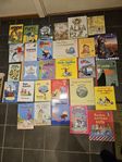 29 st Sagoböcker med t.ex.  Pippi, Alfons, Bamse, Ingrid, 