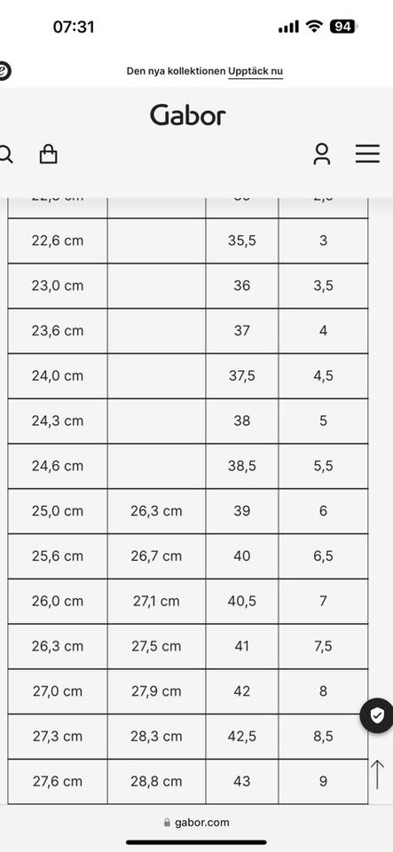 Skinnstövlar Gabor st 7=40.5