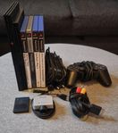 PS2 Slim / 4 Spel / Kamera / Minneskort 