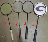 4 badmintonracketar - Courtmaster, Tred och fler märken!