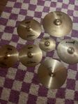 Cymbaler Zildjian ZHT, Paiste, Zanki + väska