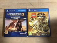 Uncharted 3 Remastered & LegoStar Wars Force Awakens för PS