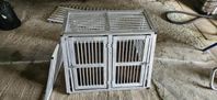 Stor dubbel aluminium hundbur