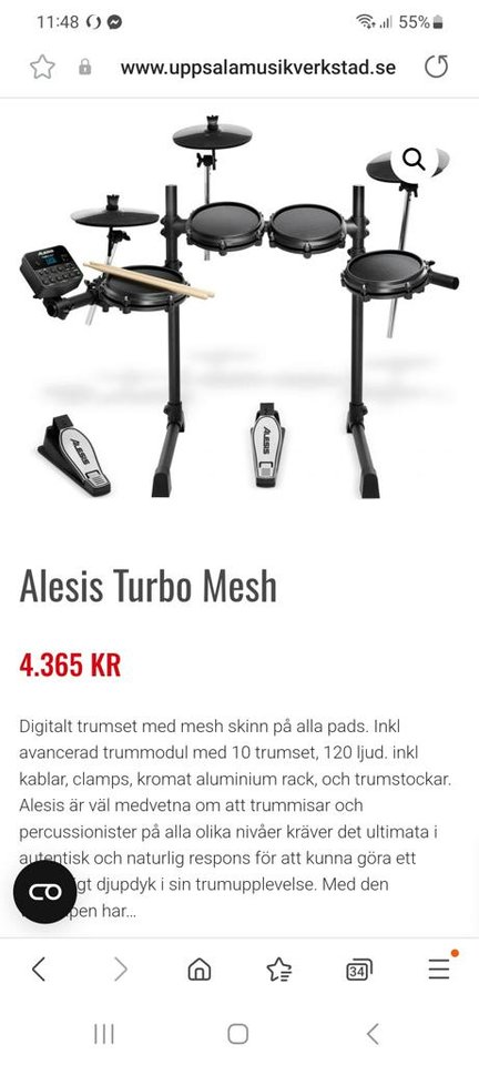 Digitalt trumset, Alesis Turb...