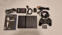 Playstation 2 Slim + Gudfadern + Tillbehör