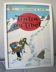 Tavla "Tintin au Tibet" med vit träram