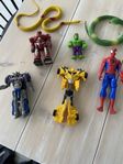 Bilar, flygplan, buss, transformers, Spider-Man 