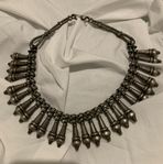 Silver choker necklace - INDIA. Stämplat 