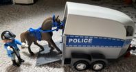 BILLIG JULKLAPP! Playmobil ridande polis med hästsläp 6922