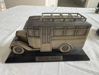 Modellbuss, miniatyrmodell i brons - Volvo buss 1928