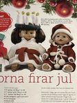 Lucia tomte sticka dockkläder till Baby Born och Skrållan