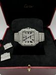 CARTIER SANTOS LARGE ICED OUT