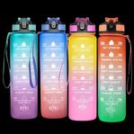 1L Water Bottle Motivational Sport Water Bottle Leakproof