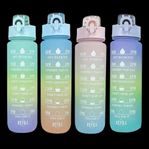 1L Water Bottle Motivational Sport Water Bottle Leakproof