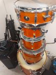 Tama Silverstar Custom 22" 6pc Shell Pack, Orange Sparkle