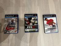 NHL 2K6, FIFA 07, Tiger Woods PGA Tour 06 -Playstation2 spel