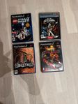 4 st PS2 spel-Star Wars, Battlefront, Detonator, Hot Wheels 