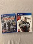 PS4-spel The Division, The witcher 3 