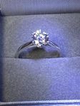 Diamant ring 1.07 ct - 14K vitguld