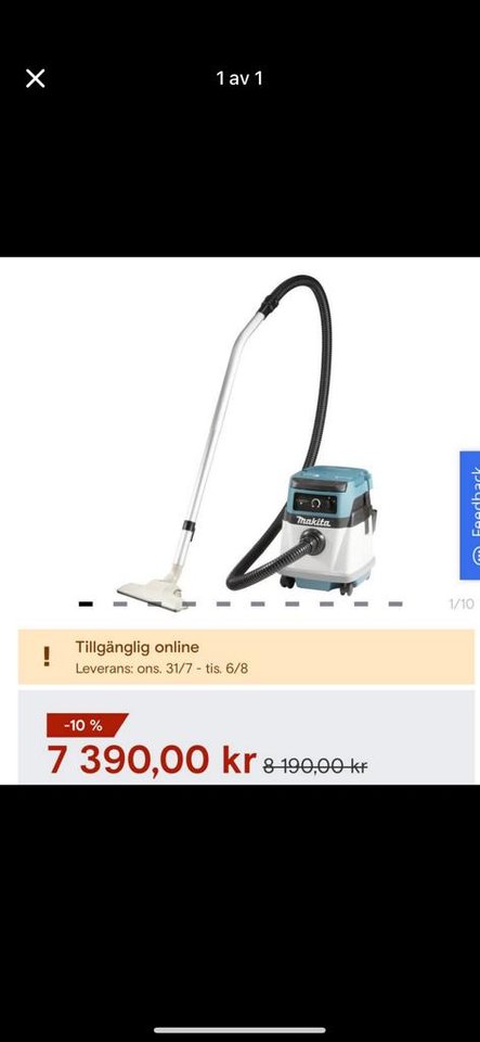 makita dammsugare 