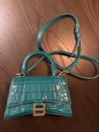 Balenciaga HOURGLASS SMALL HANDBAG CROCODILE