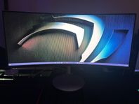 Samsung 34" ultra-wide curved skärm